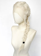 House of the Dragon Rhaenyra Targaryen Platinum Blonde Braided Lace Front Synthetic Wig LF2216