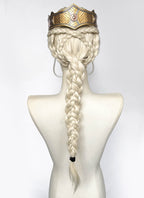 House of the Dragon Rhaenyra Targaryen Platinum Blonde Braided Lace Front Synthetic Wig LF2216