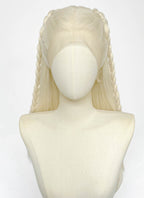 House of the Dragon Rhaenyra Targaryen Platinum Blonde Braided Lace Front Synthetic Wig LF2221