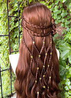 Reddish Brown Braided Lace Front Synthetic Wig LF2224
