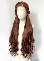 Reddish Brown Braided Lace Front Synthetic Wig LF2224
