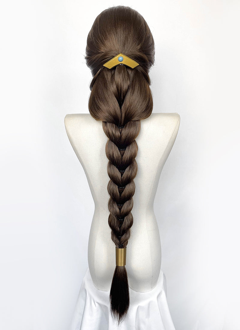 Avatar: The Last Airbender Katara Brunette Braided Lace Front Synthetic Wig LF2229