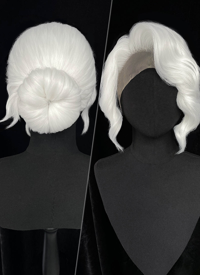 Critical Role: The Legend of Vox Machina Pike Trickfoot White Braided Lace Front Synthetic Wig LF2230