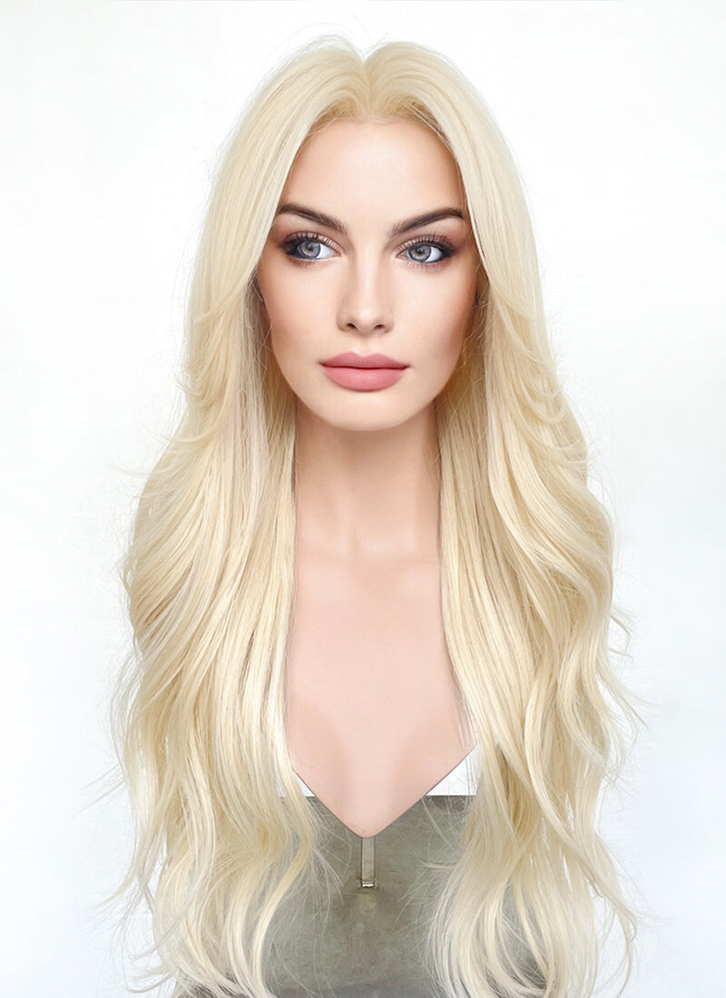 Barbie Light Blonde Curtain Bangs Lace Front Wig | WigIsFashion