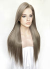 Linen Ash Grey Straight Lace Front Kanekalon Synthetic Wig LF3326