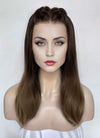 From the World of John Wick: Ballerina Eve Macarro Two Tone Brunette Straight Lace Front Synthetic Wig LF3366