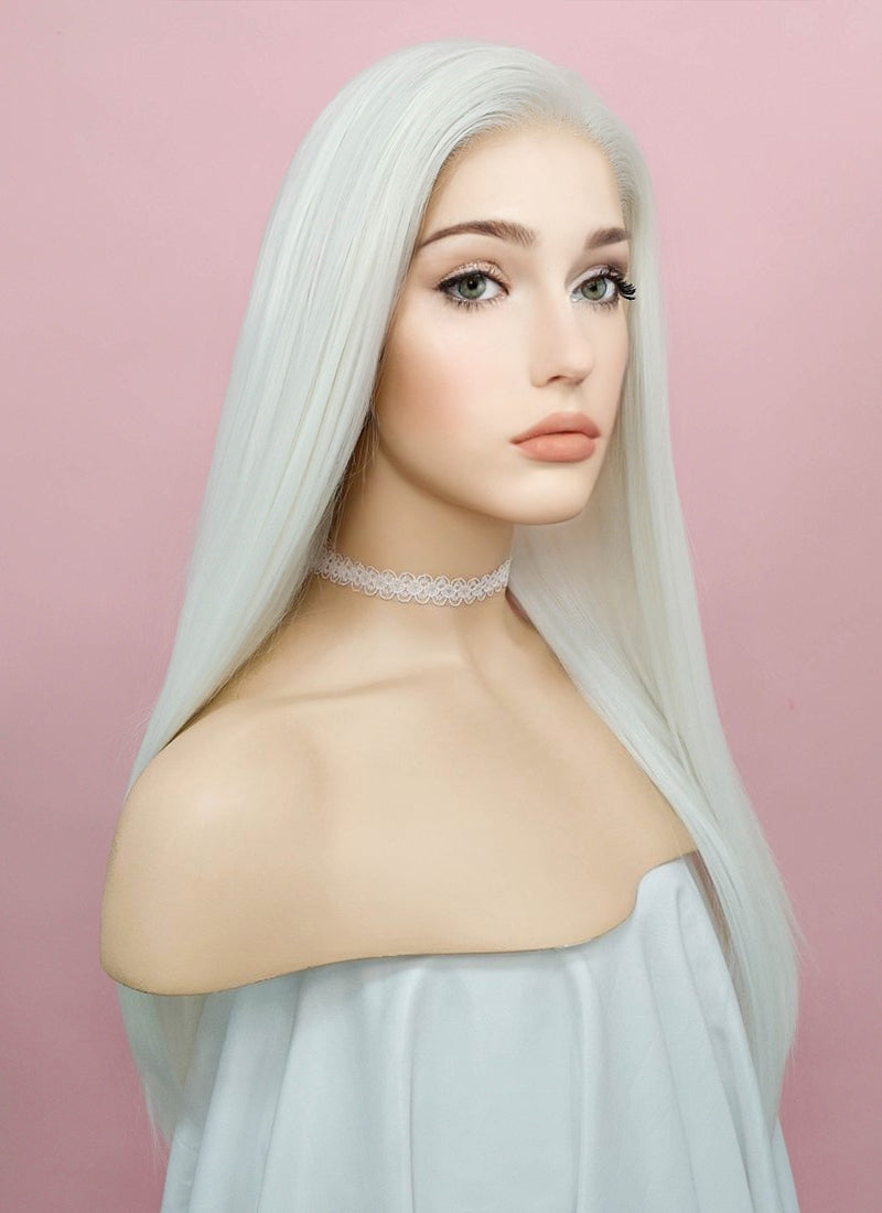 White synthetic wig discount