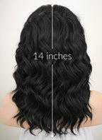 Black Wavy Bob Lace Front Synthetic Wig LF406