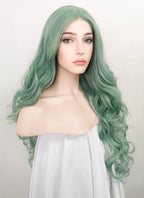 Critical Role Fearne Calloway Pastel Green Wavy Lace Front Synthetic Wig LF5117