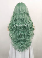 Critical Role Fearne Calloway Pastel Green Wavy Lace Front Synthetic Wig LF5117