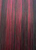 Black Mixed Red Straight Lace Front Synthetic Wig LF5147