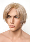 Resident Evil 4 Leon S. Kennedy Brunette Blonde Straight Lace Front Kanekalon Synthetic Men's Wig LF6009