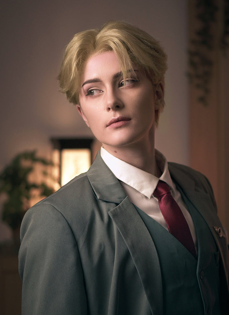 Golden Blonde Straight Lace Front Synthetic Men's Wig LF6020A