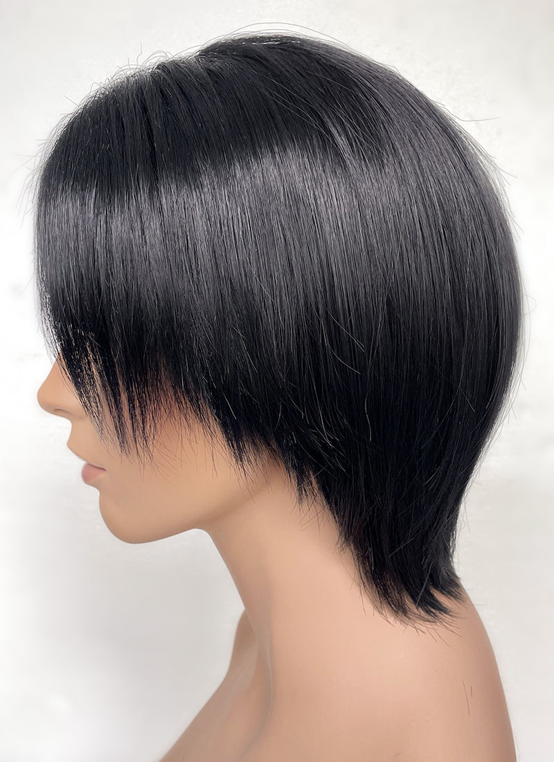 Resident Evil Ada Wong Jet Black Straight Bob Lace Front Synthetic Wig LF6038