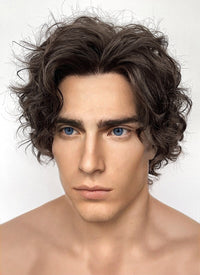 Dune 2 Paul Atreides Brunette Curly Lace Front Synthetic Men's Wig LF6053