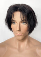 Natural Black Wavy Lace Front Synthetic Men's Wig NM025