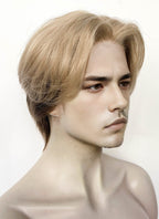 Blonde Brown Peekaboo Straight Lace Front Synthetic Hair Men's Wig LF6108