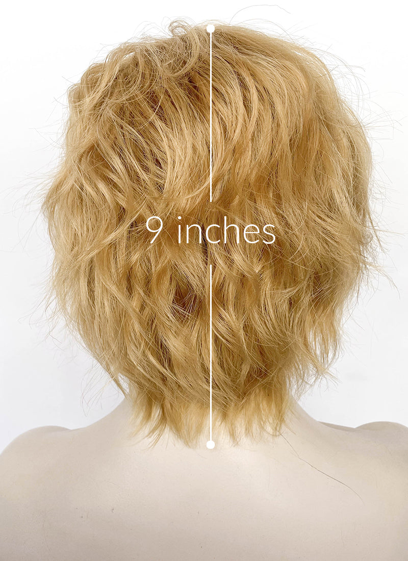 Golden Blonde Wavy Lace Front Synthetic Wig LF6112