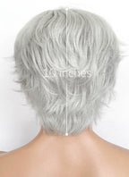 Devil May Cry Dante Silver Grey Wavy Lace Front Synthetic Men's Wig LF6116
