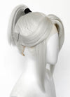 Valorant Jett Silver Grey Straight Yaki Lace Front Synthetic Wig With Ponytail LF6118