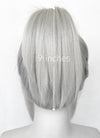 Valorant Jett Silver Grey Straight Yaki Lace Front Synthetic Wig With Ponytail LF6118