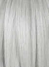 Valorant Jett Silver Grey Straight Yaki Lace Front Synthetic Wig With Ponytail LF6118