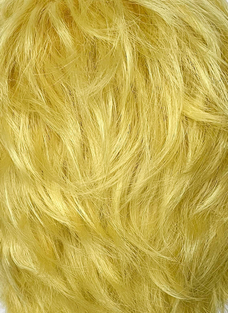 One Piece Donquixote Doflamingo Yellow Wavy Lace Front Synthetic Men's Wig LF6127
