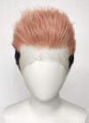 Jujutsu Kaisen Sukuna/Yuji Itadori Peach Pink Black Ombre Wavy Lace Front Synthetic Men's Wig LF6130