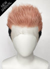 Jujutsu Kaisen Sukuna/Yuji Itadori Peach Pink Black Ombre Wavy Lace Front Synthetic Men's Wig LF6130