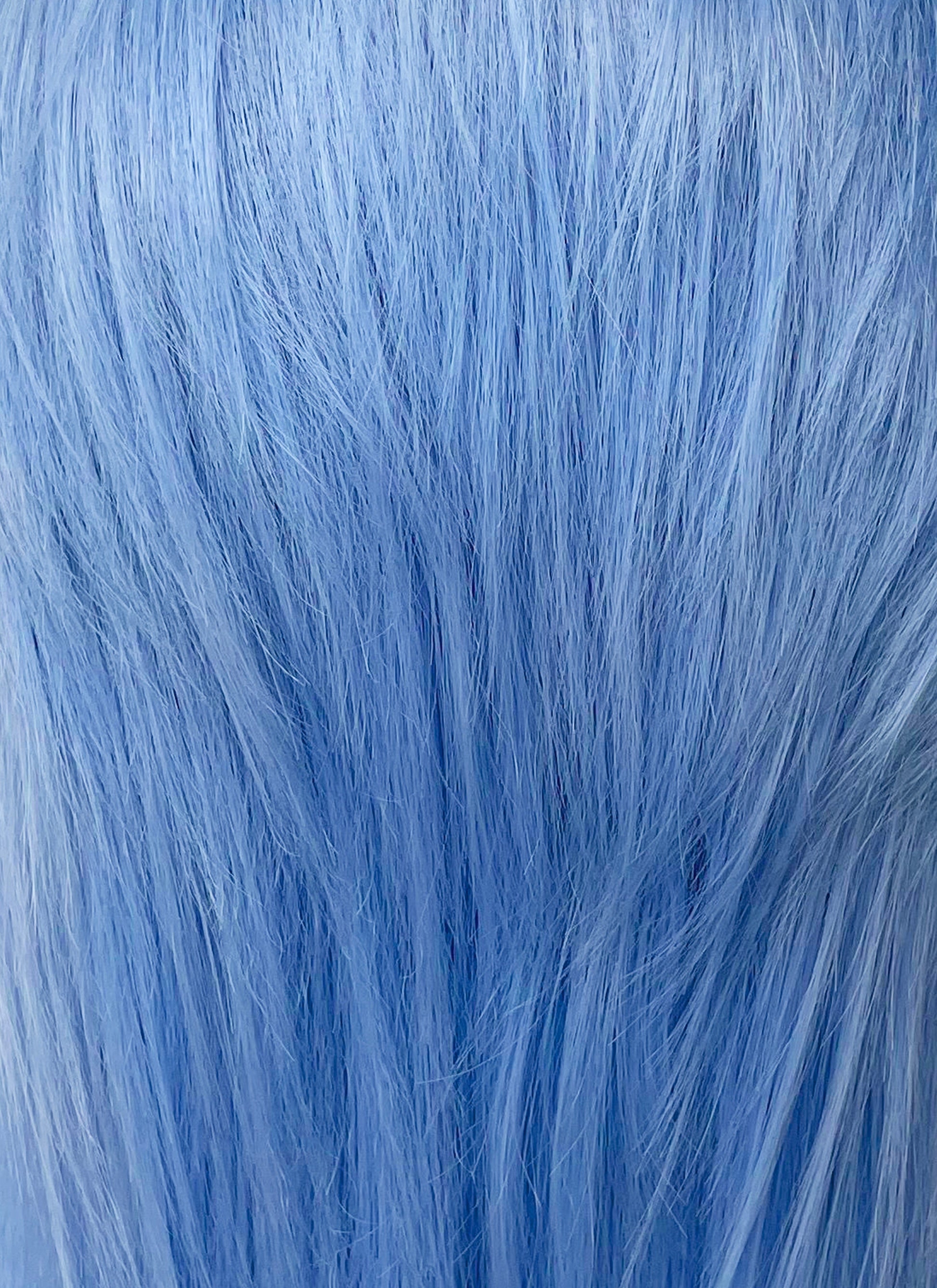 Pastel Blue Straight Lace Front Synthetic Men's Wig LF6134