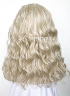 The Fantastic Four Invisible Woman Sue Storm Light Ash Blonde Wavy Lace Front Synthetic Hair Wig LF6144