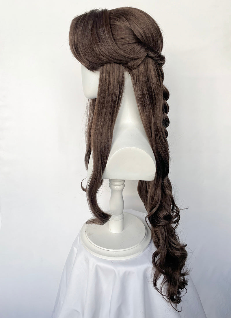 Brunette Braided Lace Front Synthetic Hair Wig LF6146A
