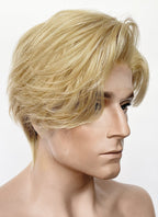 Blonde Straight Lace Front Synthetic Men's Wig LF6148