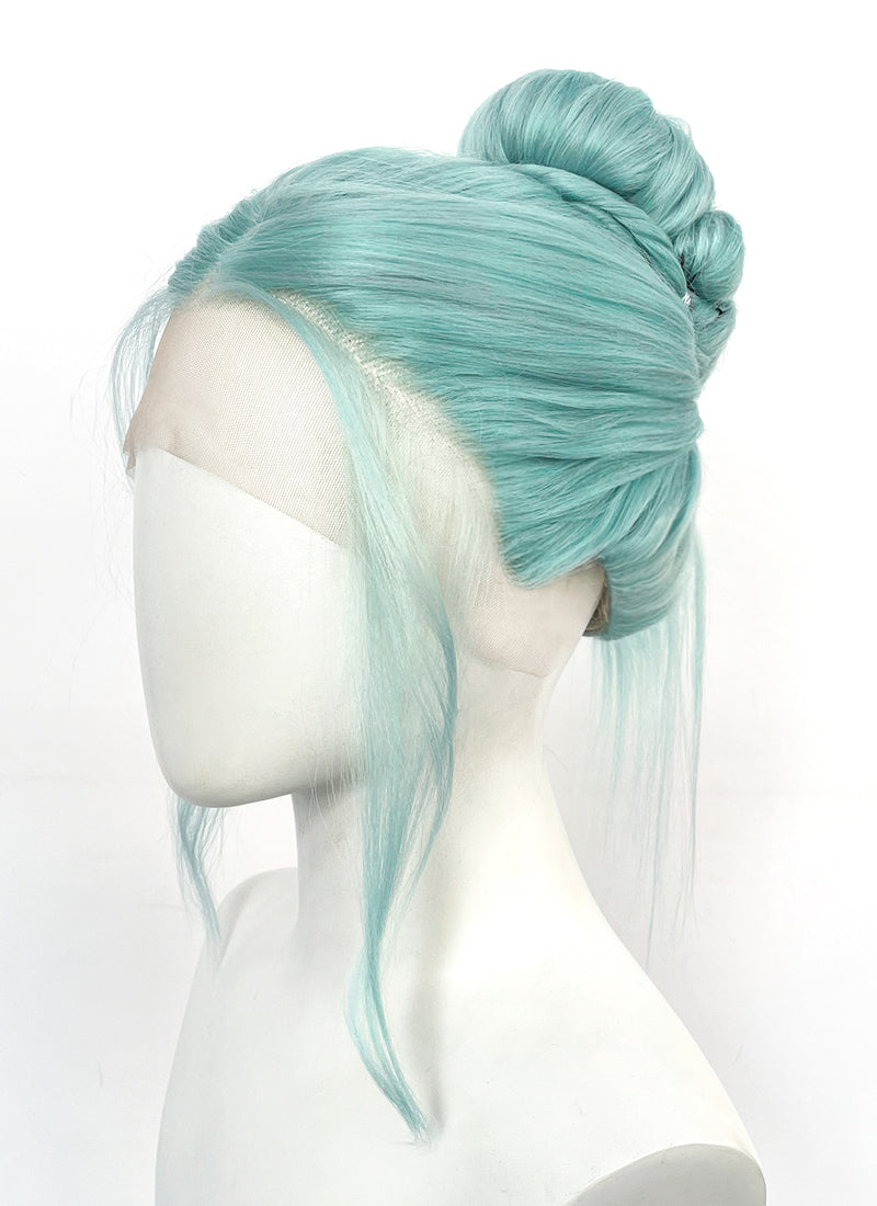 Pastel Green Braided Yaki Lace Front Synthetic Hair Wig LF6152A