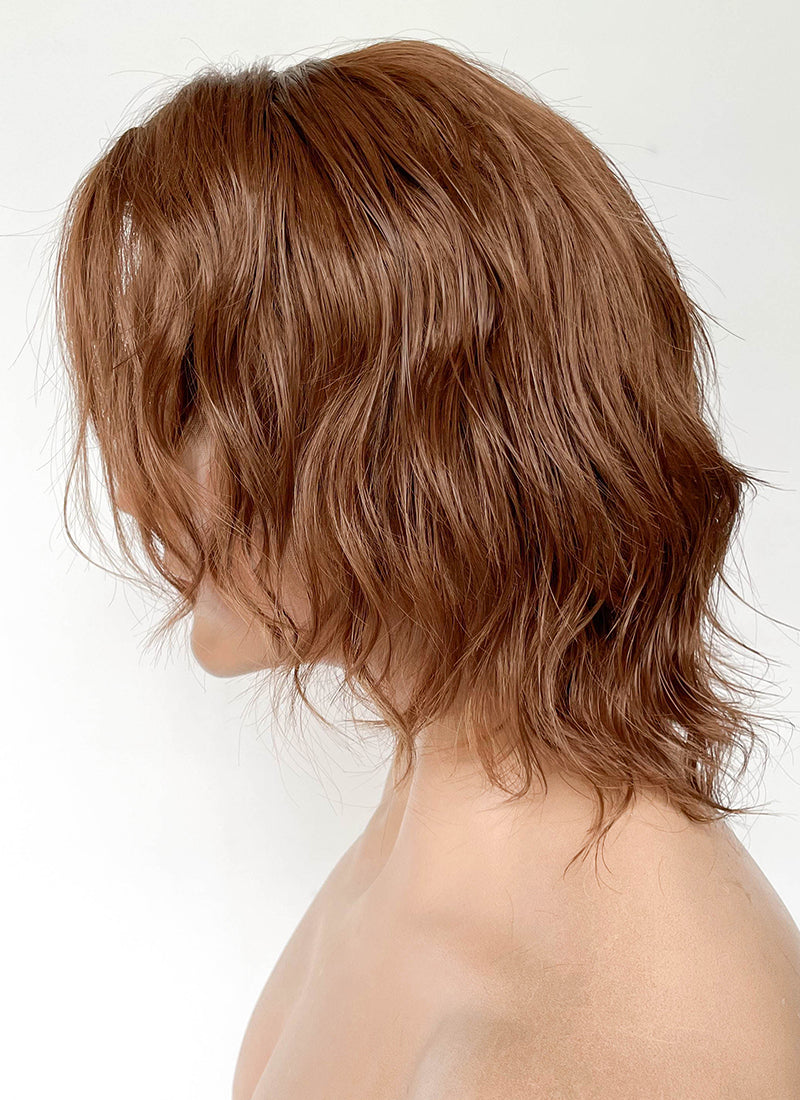 Critical Role The Mighty Nein Caleb Widogast Brown Wavy Lace Front Synthetic Men's Wig LF6171
