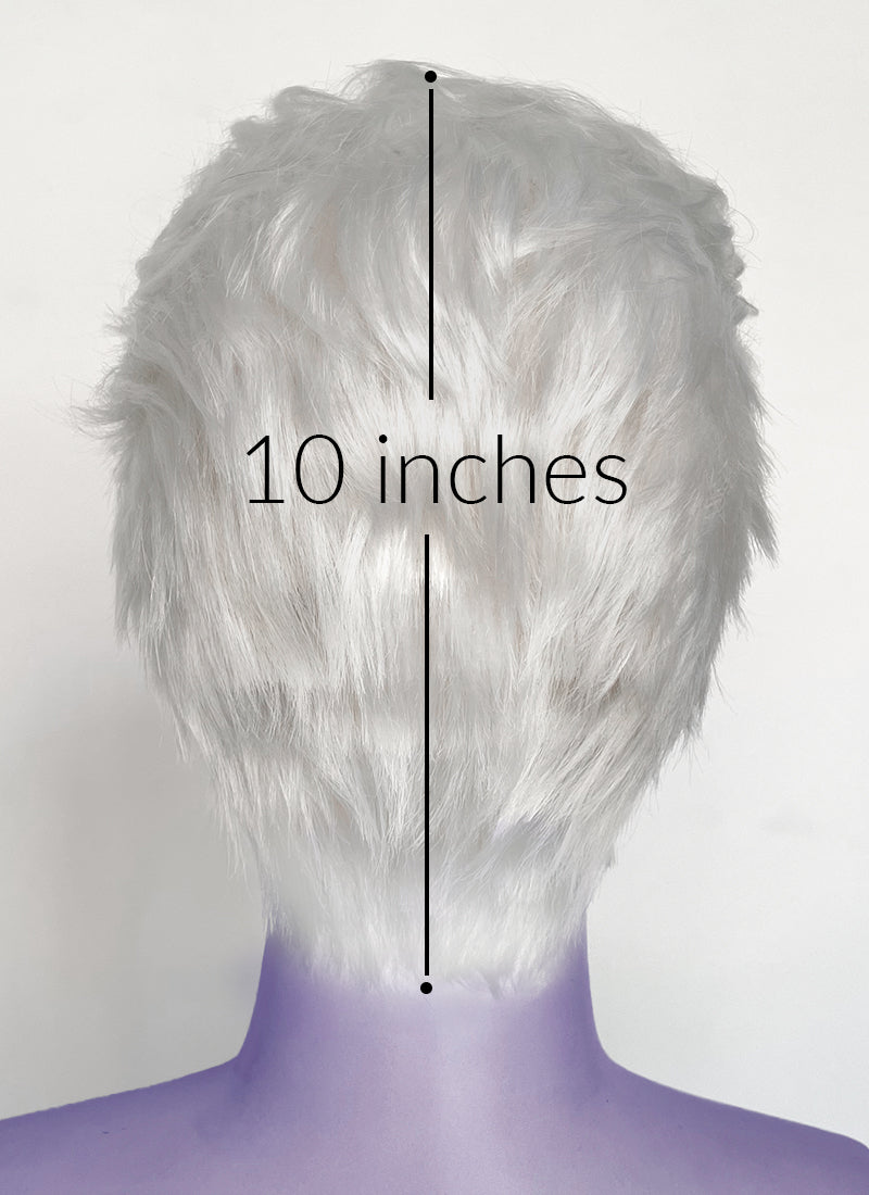 Critical Role Essek Thelyss White Straight Lace Front Synthetic Men's Wig LF6175
