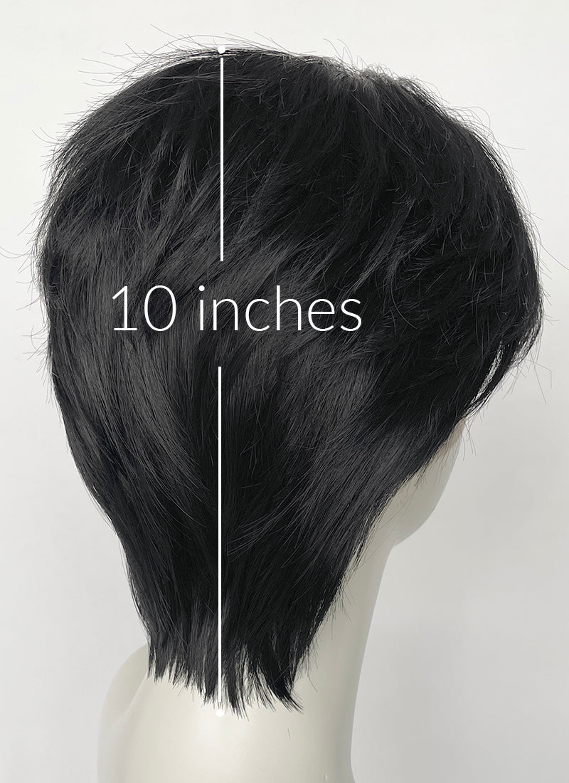 Jujutsu Kaisen Yuta Okkotsu Jet Black Straight Lace Front Synthetic Men's Wig LF6179