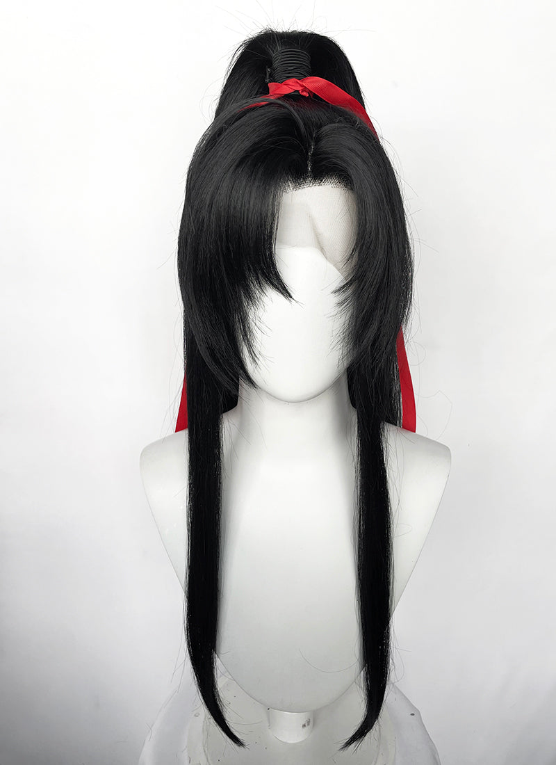 Mo Dao Zu Shi Grandmaster of Demonic Cultivation Wei Wuxian Jet Black Ponytail Lace Front Wig LF6184