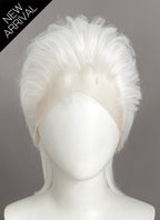 White Straight Lace Front Synthetic Men's Wig LF6188