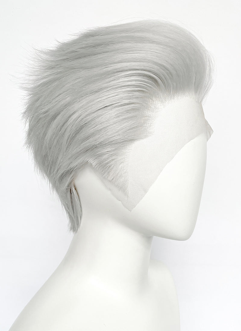 Devil May Cry Vergil Straight Silver Grey Lace Front Synthetic Men's Wig LF6192