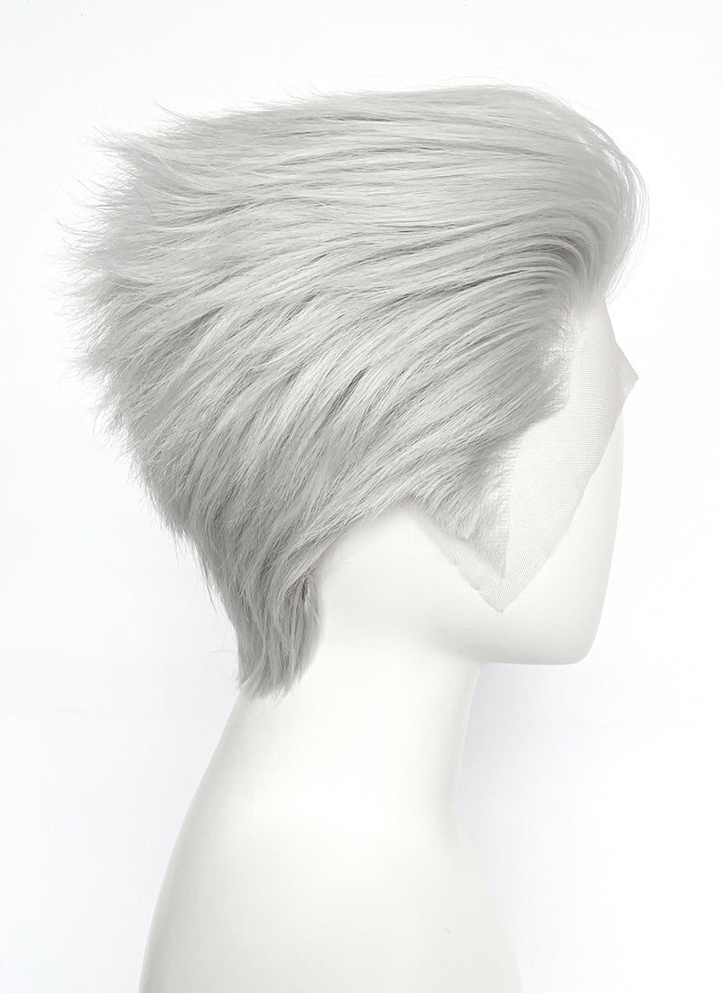 Devil May Cry Vergil Straight Silver Grey Lace Front Synthetic Men's Wig LF6192