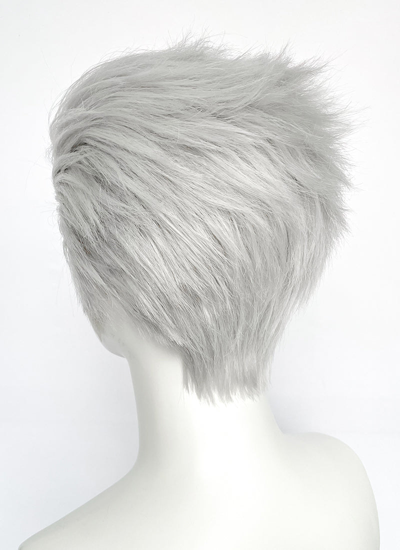 Devil May Cry Vergil Straight Silver Grey Lace Front Synthetic Men's Wig LF6192