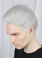 Devil May Cry Vergil Straight Silver Grey Lace Front Synthetic Men's Wig LF6192