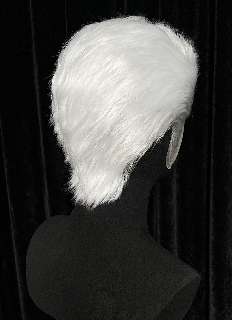 Critical Role The Legend of Vox Machina Percy Straight Pure White 13" x 5" Lace Top Synthetic Men's Wig LF6196