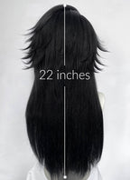 Final Fantasy Vincent Valentine Black Straight Lace Front Synthetic Men's Wig LF6198