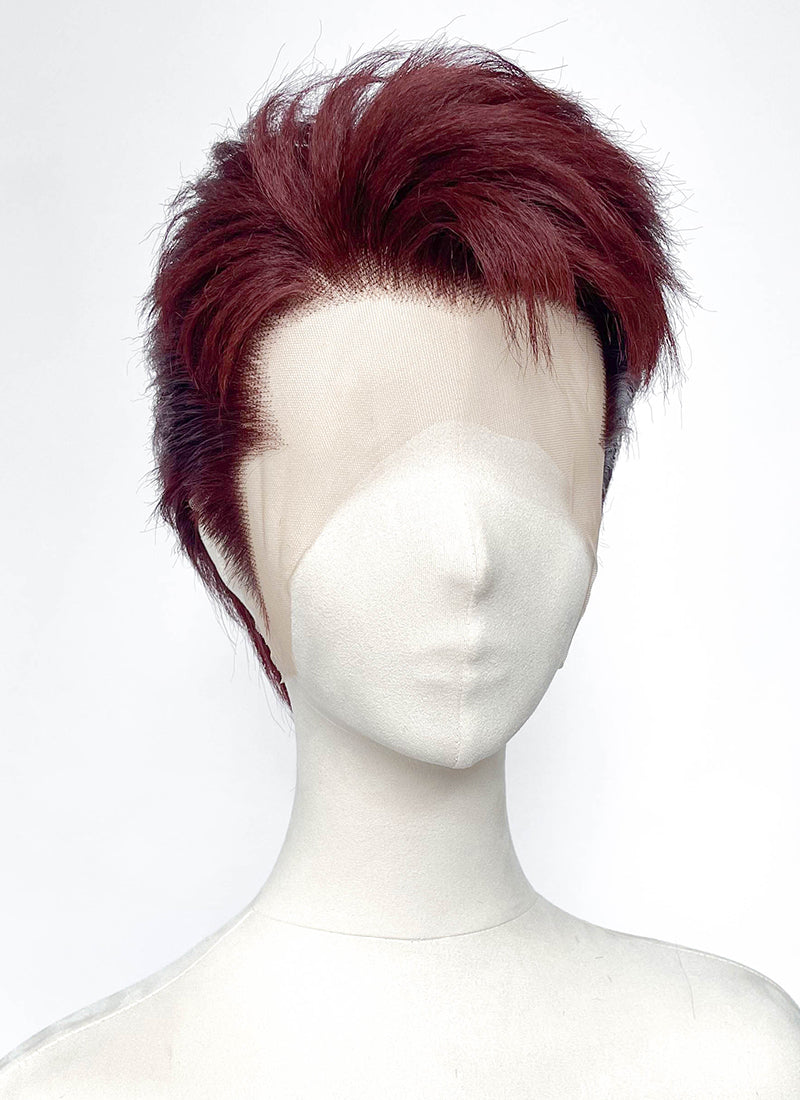 Love and Deepspace Valko Straight Cherry Red Lace Front Synthetic Men's Wig LF6200