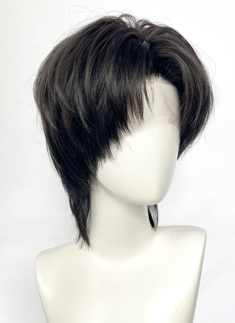 Black Straight Lace Front Synthetic Hair Wig LF6201