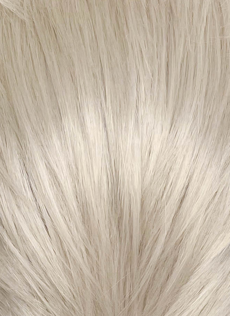 Pastel Grey Blonde Straight Lace Front Synthetic Men's Wig LF8038