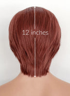 Auburn Straight Lace Front Synthetic Men's Wig LF8048