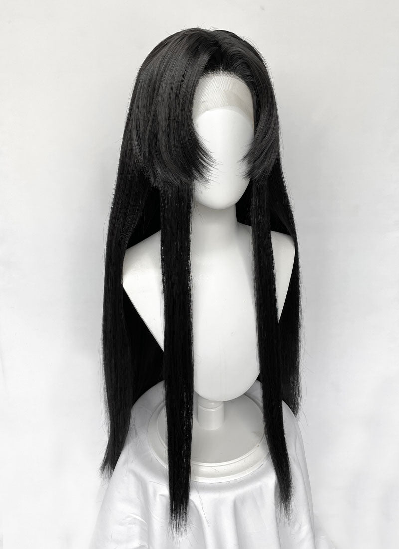 Demon Slayer: Kimetsu no Yaiba Kanae Kocho Yaki Natural Black Straight Lace Front Synthetic Wig LF8050